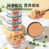 多可特 宠物零食犬用膳食罐头鸡肉牛肉混合口味狗罐头 85g*24