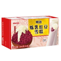 明治(meiji)炼乳红豆雪糕 64g*6支 彩盒装