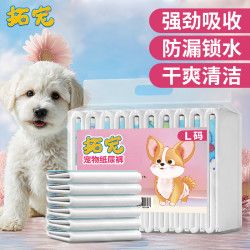 拓宠 宠物母狗狗生理裤宠物尿不湿泰迪卫生巾姨妈月经裤母狗纸尿裤L码
