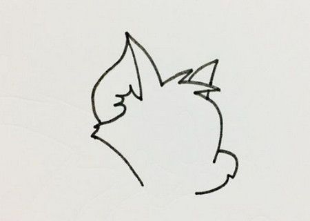 猫和老鼠汤姆猫的简笔画