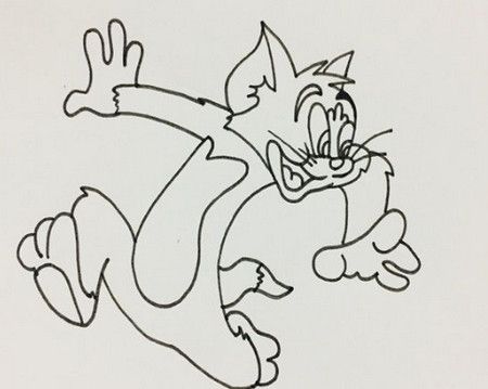 猫和老鼠汤姆猫的简笔画
