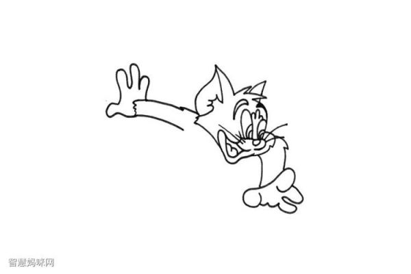 汤姆猫简笔画步骤