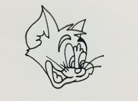 汤姆猫,简易画法,步骤图解,简笔画图片