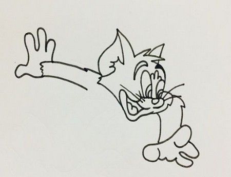 汤姆猫,简易画法,步骤图解,简笔画图片