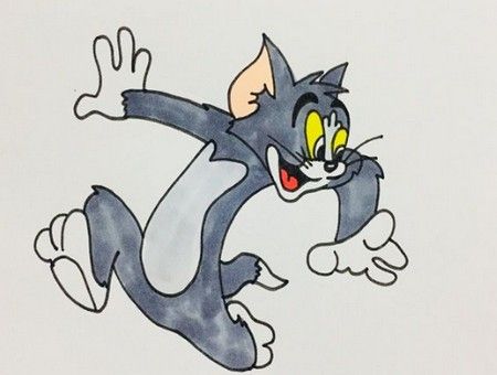 汤姆猫,简易画法,步骤图解,简笔画图片