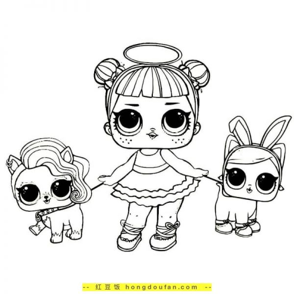 为女孩子们准备的12张LOL超级宠物涂色图片大全！免费下载！-红豆饭小学生简笔画大全