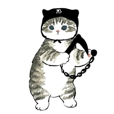 卡通猫咪头像图片大全可爱插画简约手绘版
