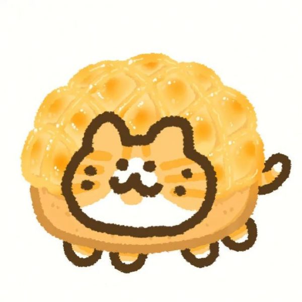卡通版食物猫猫头图片 面包蛋糕猫咪头像图片
