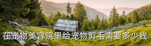 在宠物美容院里给宠物剪毛需要多少钱