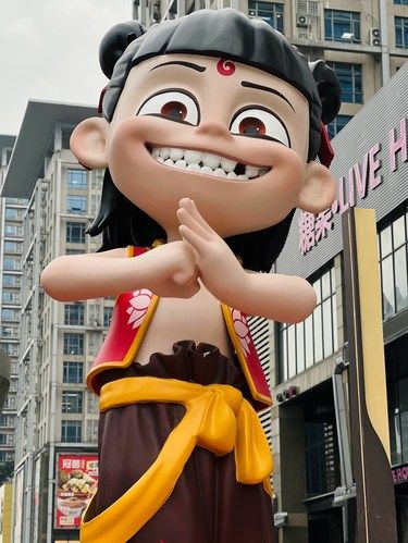 东莞这里竟然有个5米高的哪吒！