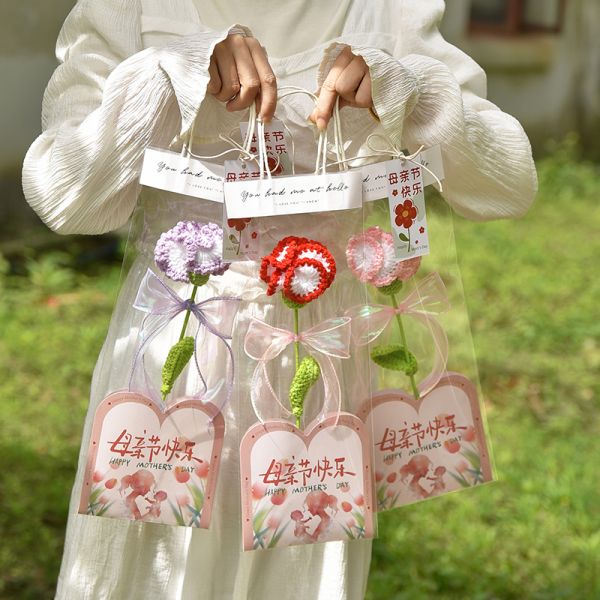 母亲节礼物！送妈妈婆婆礼物康乃馨针织花束