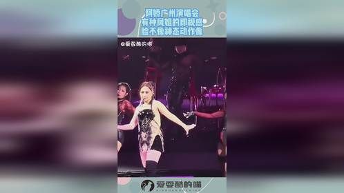 阿娇广州演唱会，有种凤姐的即视感，脸不像神态动作像！