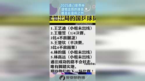 2025澳门世界杯，遗憾出局的球员，都是在意料之外！