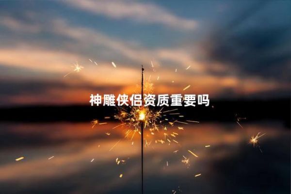 神雕侠侣资质重要吗