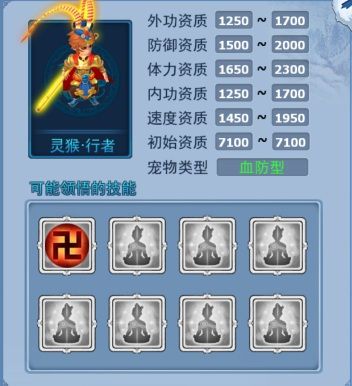 神雕侠侣宠物 神兽灵猴·灵猴·行者属性一览-血防猴.jpg