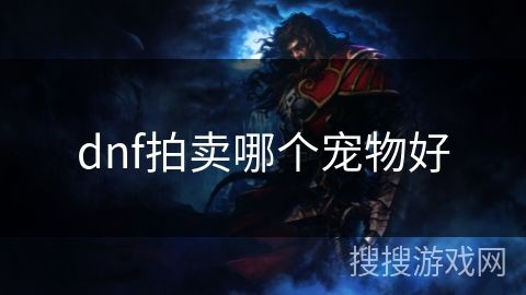 dnf拍卖哪个宠物好