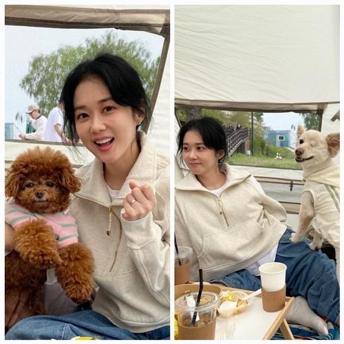 演员张娜拉公开了久违的郊游近况。 照片=张娜拉SNS。