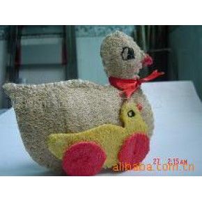 丝瓜络宠物玩具母子鸭 丝瓜络