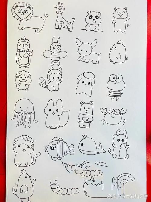 幼儿简笔画动物图片大全
