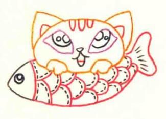 猫的色铅笔简笔画画法步骤（动物简笔画大全）