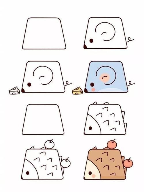 简笔画 |瞧可爱梯形小动物简笔画快来学