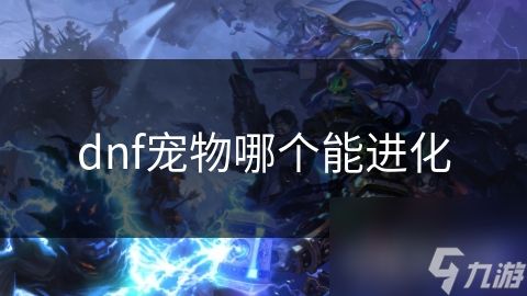 dnf宠物哪个能进化
