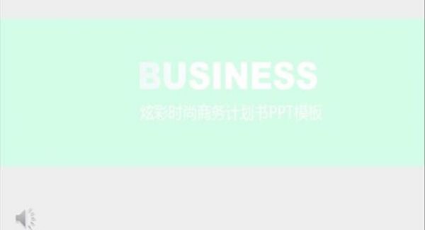 炫彩时尚商务计划书PPT模板