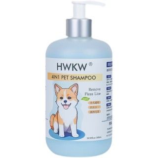 宠物 HWKW 四效合一狗狗沐浴露抑菌除螨宠物洗澡柔顺香波犬通用清洁去污