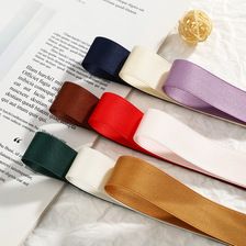 双面哑光织带加厚韩版涤棉饰品奖杯装饰辅料蝴蝶结彩色丝带批发