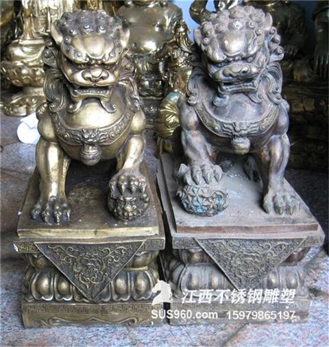 铜动物雕塑 铸铜狮子雕塑