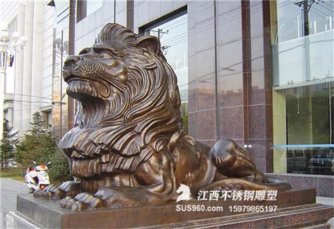 赣州铜动物雕塑 赣州铸铜狮子雕塑