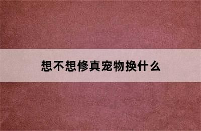 想不想修真宠物换什么