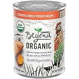 Purina Beyond 有机湿狗粮、有机鸡肉和红薯成人食谱地面主菜与肉汤 -（12 件装）13 盎司。罐头