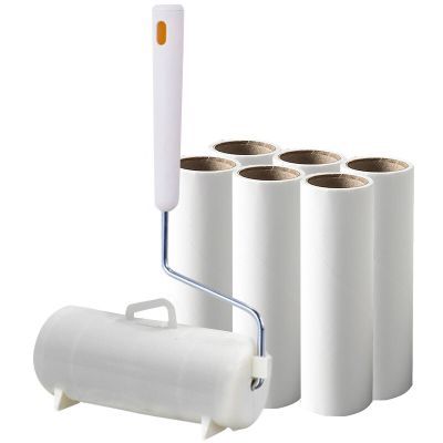 粘毛器大号16CM1器+5卷纸滚筒可撕式除尘器宠物毛发滚毛器_933_450 加强版6纸