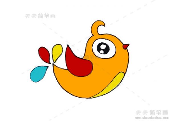 喜鹊简笔画,喜鹊简笔画彩色,喜鹊简笔画步骤