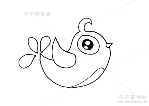 喜鹊简笔画,喜鹊简笔画彩色,喜鹊简笔画步骤