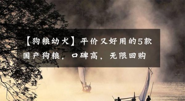【狗粮幼犬】平价又好用的5款国产狗粮，口碑高，无限回购
