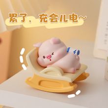 可爱小猪摆件工位情绪稳定神器
