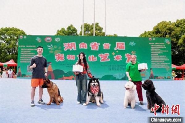 参加活动的萌宠。校方供图