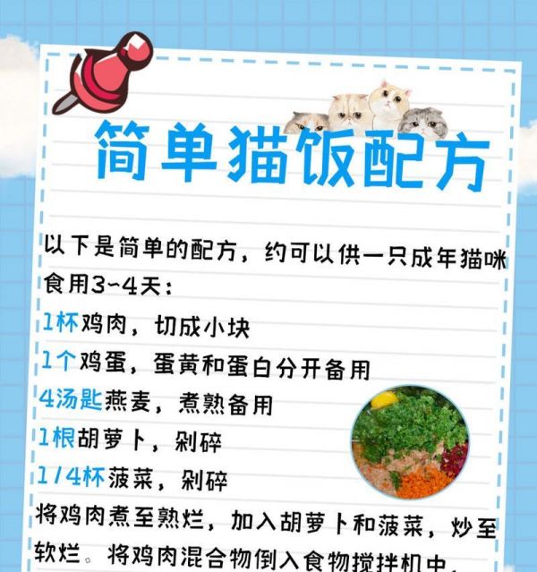 如何正确调配自制猫粮的比例？