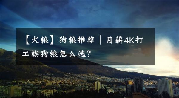 【犬粮】狗粮推荐｜月薪4K打工族狗粮怎么选？文章配图
