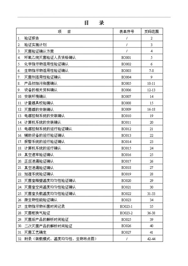 特殊工序验证资料—环氧乙烷灭菌柜验证（SC-123）管理资料_制度汇编文档43页