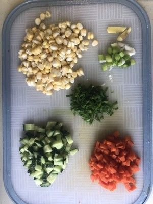 五彩鸡肉饭的做法步骤 第3步