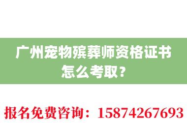 2广州宠物殡葬师资格证书怎么考取？