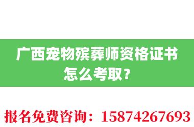 2广西宠物殡葬师资格证书怎么考取?