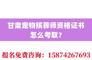 2甘肃宠物殡葬师资格证书怎么考取?