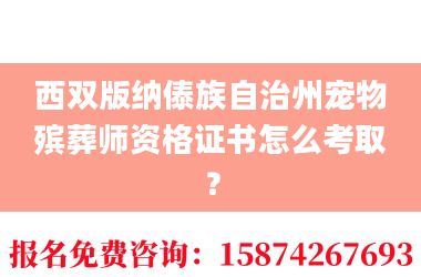 2西双版纳傣族自治州宠物殡葬师资格证书怎么考取？