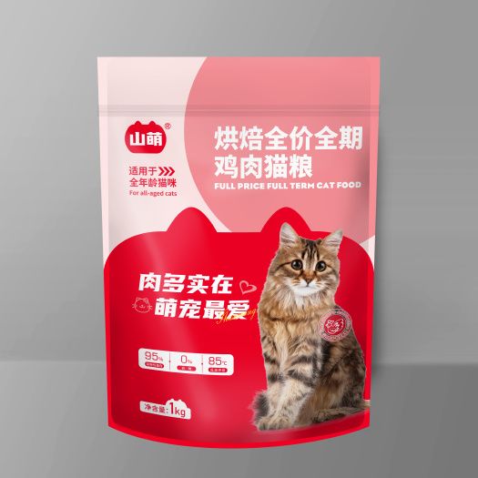 山萌幼成猫专用猫粮国产猫粮高蛋白成年鱼肉增肥发腮营养全价无谷