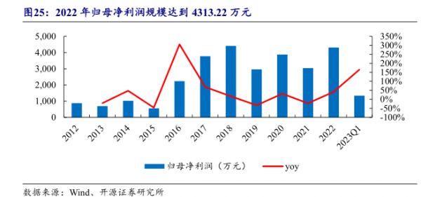 2022年归母净利润规模达到4313.22万元 - 2023年06月 - 行业研究数据