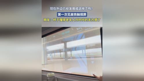 现在外边已经发展成这样了吗？第一次见高铁触摸屏